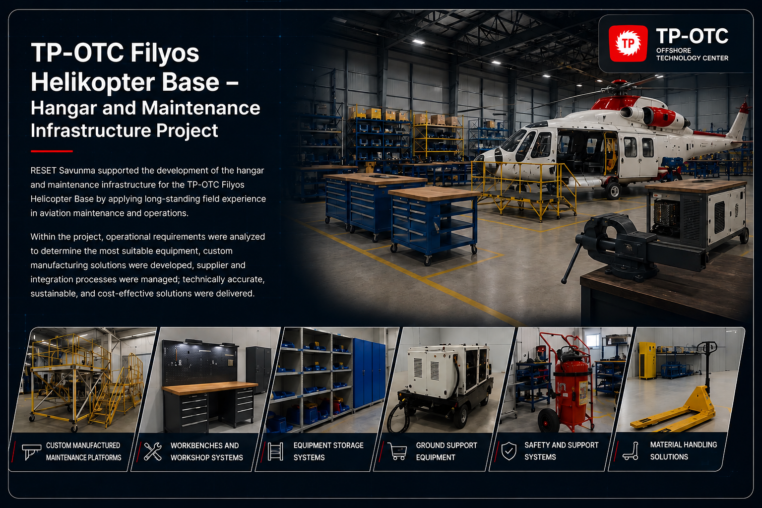 TP-OTC Filyos Helicopter Base hangar and maintenance infrastructure project reference visual